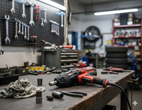 ELEKTRYCZNY KLUCZ UDAROWY 1/2" 600 Nm (1020 W) + NASADKI