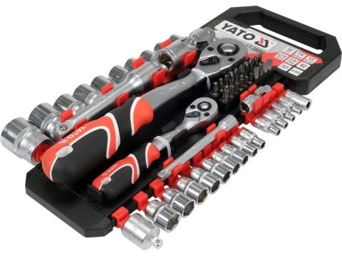 KOMPLET NASADEK Z AKCESORIAMI YATO 1/4" + 1/2" (51 el.)