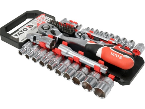 KOMPLET NASADEK Z AKCESORIAMI YATO 1/4" + 1/2" (51 el.)