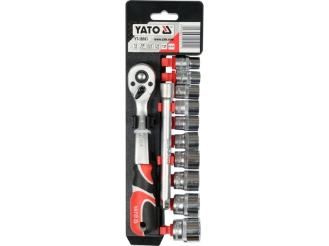 KOMPLET NASADEK Z AKCESORIAMI YATO 3/8" (12 el.)