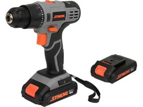 WIERTARKO-WKRĘTARKA STHOR 20V, 26 Nm – 2 x AKUMULATOR 2 Ah