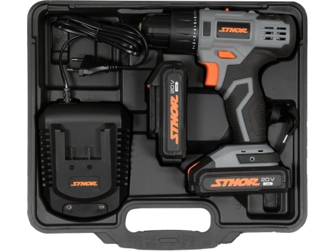 WIERTARKO-WKRĘTARKA STHOR 20V, 26 Nm – 2 x AKUMULATOR 2 Ah