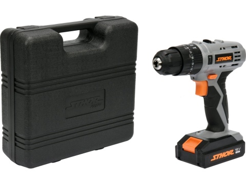 WIERTARKO-WKRĘTARKA UDAROWA STHOR 18V, 24 Nm – AKUMULATOR 1,3 Ah