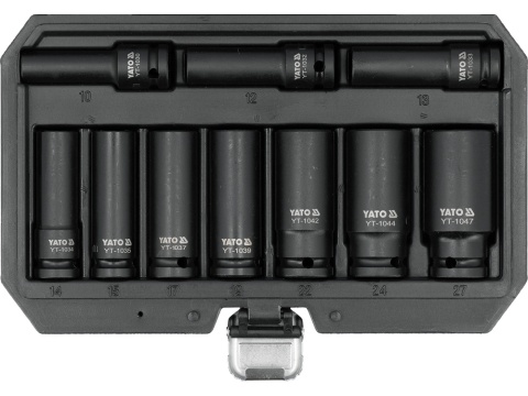 ZESTAW NASADEK UDAROWYCH DŁUGICH YATO 1/2" (10 el.)