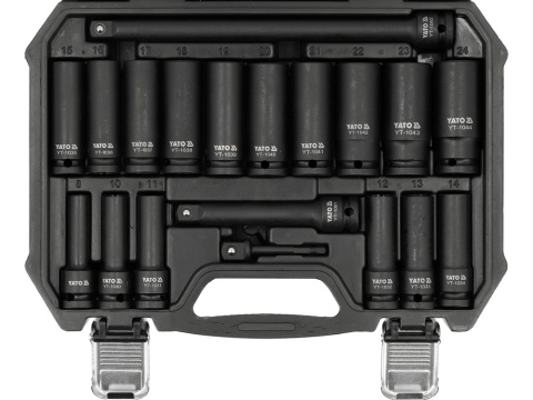 ZESTAW NASADEK UDAROWYCH DŁUGICH YATO 1/2" (19 el.)