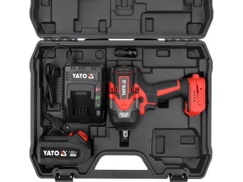 KLUCZ UDAROWY YATO 18V, 1/2'', 1200 NM – AKUMULATOR 4 AH