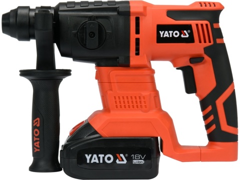 MŁOTOWIERTARKA YATO 18V SDS PLUS 2J Z PODKUWANIEM – AKUMULATOR 3 AH