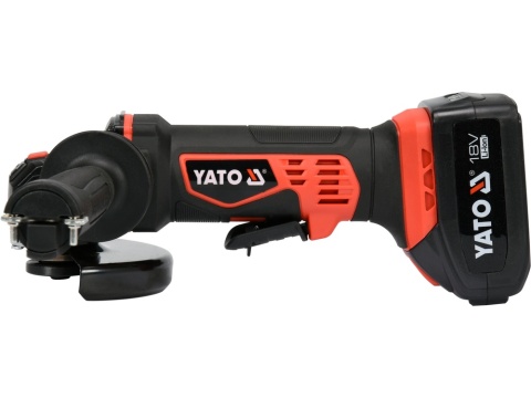 SZLIFIERKA KĄTOWA YATO 18V, 125 MM, 10000 MIN⁻¹ – 2 x AKUMULATOR 3 AH