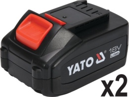 WIERTARKO-WKRĘTARKA UDAROWA YATO 18V, 75 Nm – 2 x AKUMULATOR 3 Ah - YT-82791