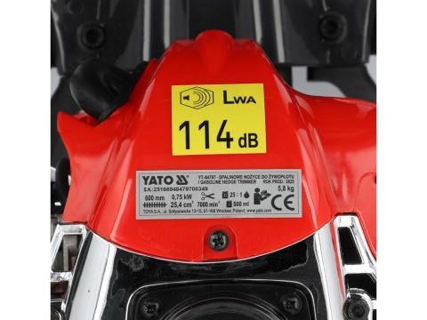 SPALINOWE NOŻYCE DO ŻYWOPŁOTU YATO POJ. 25,4 CM³, DŁUGOŚĆ 60 CM