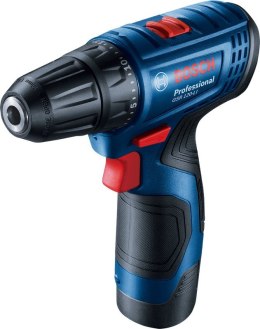 WIERTARKO-WKRĘTARKA AKUMULATOROWA BOSCH GSR 120-LI 12 V 30 Nm 2×2.0 Ah + LATARKA GLI 12V-300 WALIZKA