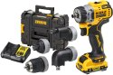 WIERTARKO-WKRĘTARKA AKUMULATOROWA DEWALT 12 V 57 Nm 2×3.0 Ah 4 GŁOWICE TSTAK DCD703L2T