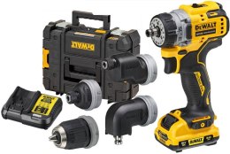 WIERTARKO-WKRĘTARKA AKUMULATOROWA DEWALT 12 V 57 Nm 2×3.0 Ah 4 GŁOWICE TSTAK DCD703L2T