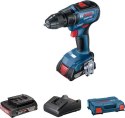 WIERTARKO-WKRĘTARKA AKUMULATOROWA BOSCH GSR 18V-50 18 V 50 Nm BRUSHLESS 2×2.0 Ah Li-Ion L-CASE