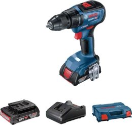 WIERTARKO-WKRĘTARKA AKUMULATOROWA BOSCH GSR 18V-50 18 V 50 Nm BRUSHLESS 2×2.0 Ah Li-Ion L-CASE