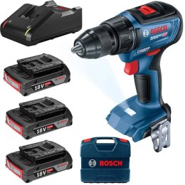 WIERTARKO-WKRĘTARKA AKUMULATOROWA BOSCH GSR 18V-50 18 V 50 Nm BRUSHLESS 3×2.0 Ah Li-Ion L-CASE