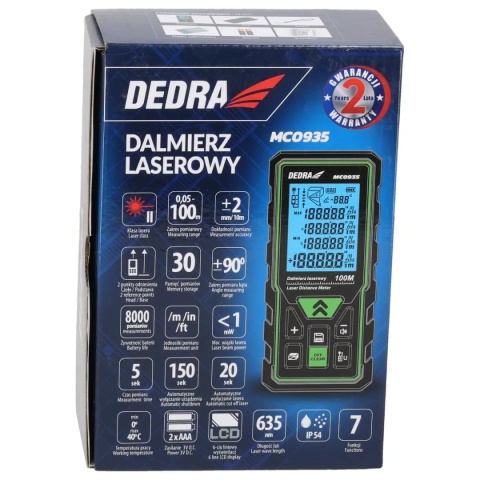 DALMIERZ LASEROWY 100 m DEDRA MC0935