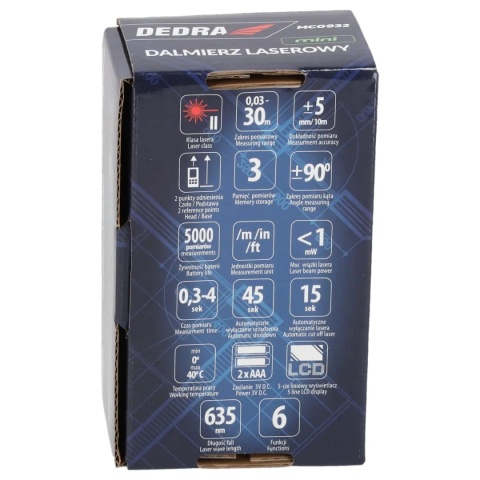 DALMIERZ LASEROWY 30 m DEDRA MC0932 – MINI DALMIERZ