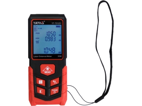 DALMIERZ LASEROWY YATO 0,05–50 M – FUNKCJA POMIARU CIĄGŁEGO, POWIERZCHNI I KUBATURY