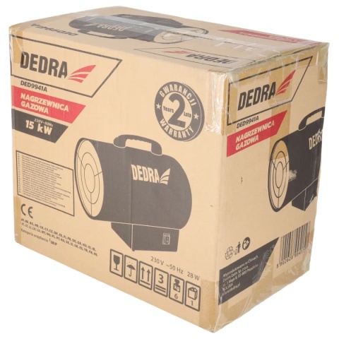 NAGRZEWNICA GAZOWA DEDRA DED9941A 15 kW CZARNA