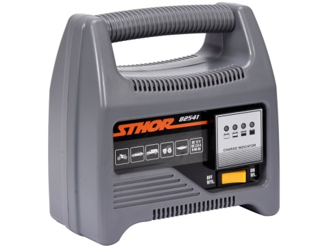 PROSTOWNIK STHOR 12V 4A 60Ah Z LEDOWYM WSKAŹNIKIEM NAŁADOWANIA