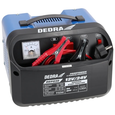 PROSTOWNIK Z ROZRUCHIEM DEDRA DEP030 12/24 V 20–350 Ah 950 W
