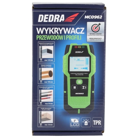 WYKRYWACZ – DETEKTOR PRZEWODÓW I PROFILI DEDRA MC0962