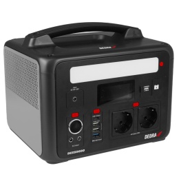 STACJA ZASILANIA DEDRA DEZS0600 600 W 640 Wh LiFePO₄ Z FUNKCJĄ ROZRUCHU 12 V