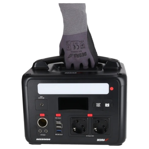 STACJA ZASILANIA DEDRA DEZS0600 600 W 640 Wh LiFePO₄ Z FUNKCJĄ ROZRUCHU 12 V