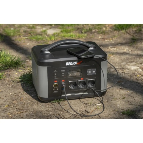 STACJA ZASILANIA DEDRA DEZS1500 1500 W 1408 Wh LiFePO₄ Z FUNKCJĄ ROZRUCHU 12 V