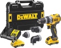 WIERTARKO-WKRĘTARKA AKUMULATOROWA DEWALT 12 V 57 Nm 2×3.0 Ah 4 GŁOWICE TSTAK DCD703L2T