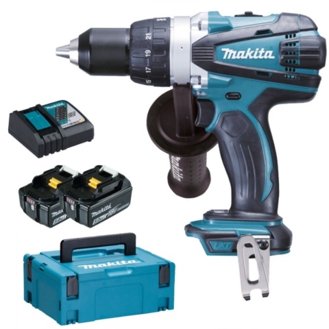 WIERTARKO-WKRĘTARKA AKUMULATOROWA MAKITA 18 V 91 Nm 2×5.0 Ah Li-Ion WALIZKA MAKPAC