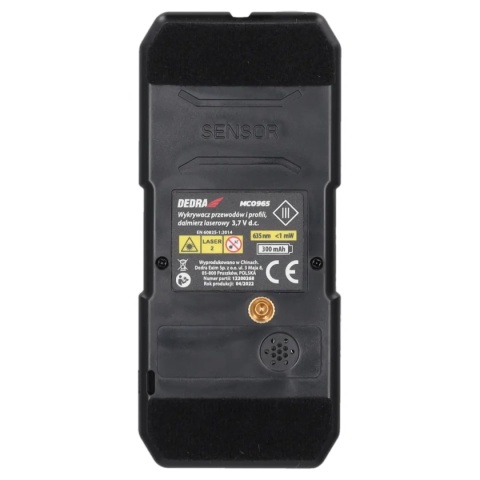 WYKRYWACZ – DETEKTOR PRZEWODÓW I PROFILI Z FUNKCJĄ DALMIERZA DEDRA MC0965