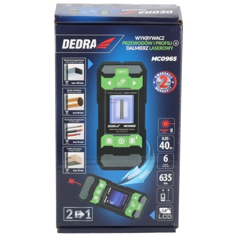 WYKRYWACZ – DETEKTOR PRZEWODÓW I PROFILI Z FUNKCJĄ DALMIERZA DEDRA MC0965