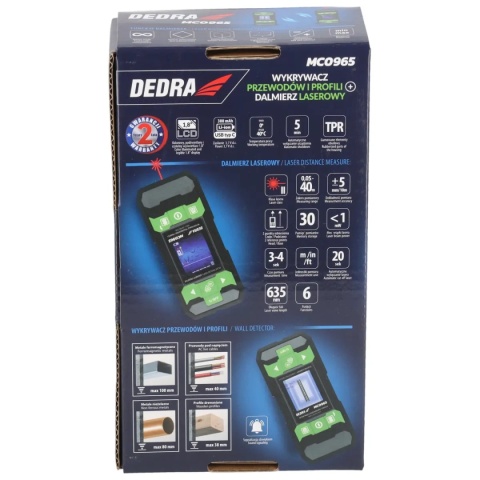 WYKRYWACZ – DETEKTOR PRZEWODÓW I PROFILI Z FUNKCJĄ DALMIERZA DEDRA MC0965