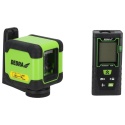 ZESTAW NARZĘDZI POMIAROWYCH: LASER KRZYŻOWY ZIELONY + DALMIERZ 40 m DEDRA MC0920