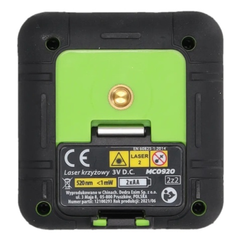 ZESTAW NARZĘDZI POMIAROWYCH: LASER KRZYŻOWY ZIELONY + DALMIERZ 40 m DEDRA MC0920