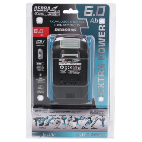 AKUMULATOR / BATERIA DEDRA SAS+ALL DED6936 6.0Ah Li-Ion 18V