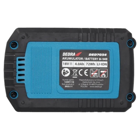 AKUMULATOR / BATERIA DEDRA SAS+ALL DED7034 4.0Ah Li-Ion 18V