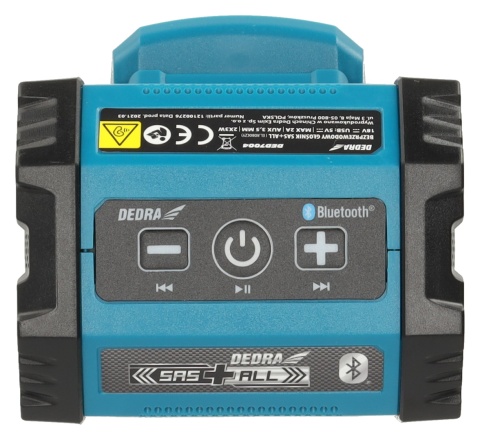 GŁOŚNIK AKUMULATOROWY 18V BLUETOOTH DEDRA SAS+ALL DED7004