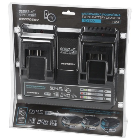 ŁADOWARKA SZYBKA PODWÓJNA DEDRA SAS+ALL DED7039V (2×4,5A)