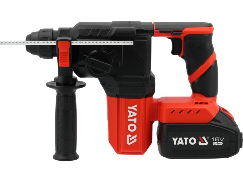 MŁOTOWIERTARKA YATO BEZSZCZOTKOWA 18V SDS PLUS 2,5J – 2 x AKUMULATOR 4 AH