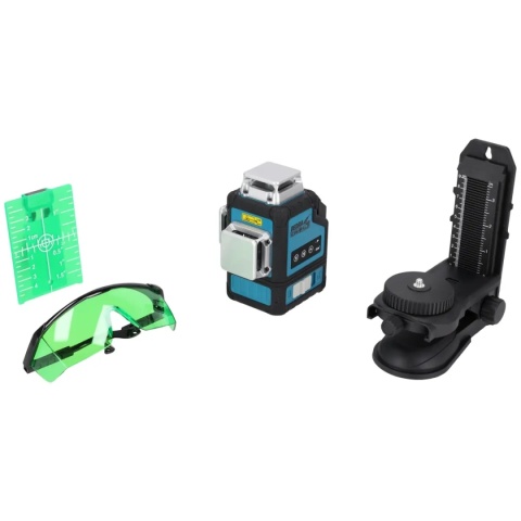 POZIOMICA LASEROWA 3D DEDRA SAS+ALL DED6910 ZIELONY LASER OSRAM – MULTILASER 3D - BEZ AKUMULATORA