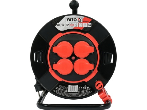 PRZEDŁUŻACZ BĘBNOWY YATO 3 × 1,5 mm² – 20 m – 4 GNIAZDA IP44