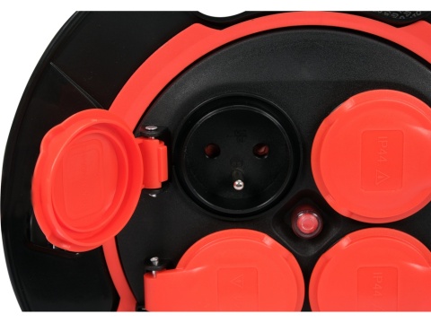 PRZEDŁUŻACZ BĘBNOWY YATO 3 × 1,5 mm² – 20 m – 4 GNIAZDA IP44