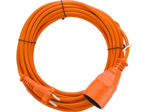 PRZEDŁUŻACZ JEDNOGNIAZDOWY 20 m POMARAŃCZOWY 2×1,5 mm²