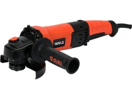 SZLIFIERKA KĄTOWA YATO 1400W 125 MM Z TYLNYM UCHWYTEM I REGULACJĄ PRĘDKOŚCI 3000–12000 OBR./MIN