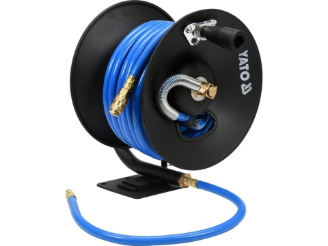 WĄŻ PNEUMATYCZNY NA ZWIJAKU YATO 10 mm – 15 m – Z SZYBKOZŁĄCZAMI