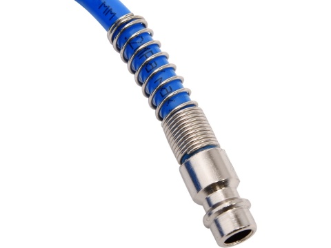 WĄŻ SPIRALNY PNEUMATYCZNY YATO 12 × 8 mm – 10m – PU, SZYBKOZŁĄCZA 1/4" STANDARD