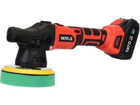 POLERKA MIMOŚRODOWA YATO 18V Z SILNIKIEM BEZSZCZOTKOWYM - AKUMULATOR 3 AH